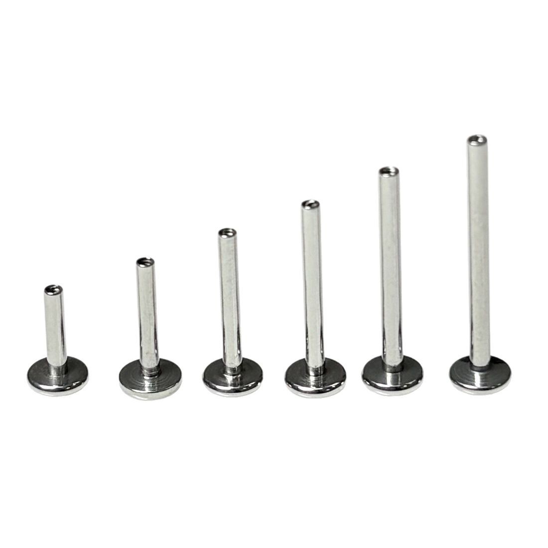 316L Surgical Steel Internally Threaded Lip Nail Replacement Rod for Lip Piercing, 16mm Length, 1.2mm Gauge, Universal Fit - Image 5