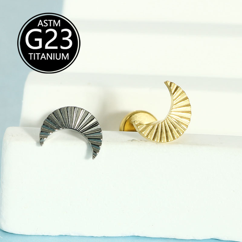 G23 Titanium Lip Piercing Stud - 6-10mm Internally Threaded Flat Back Ear Bone Nail Body Jewelry - Image 5