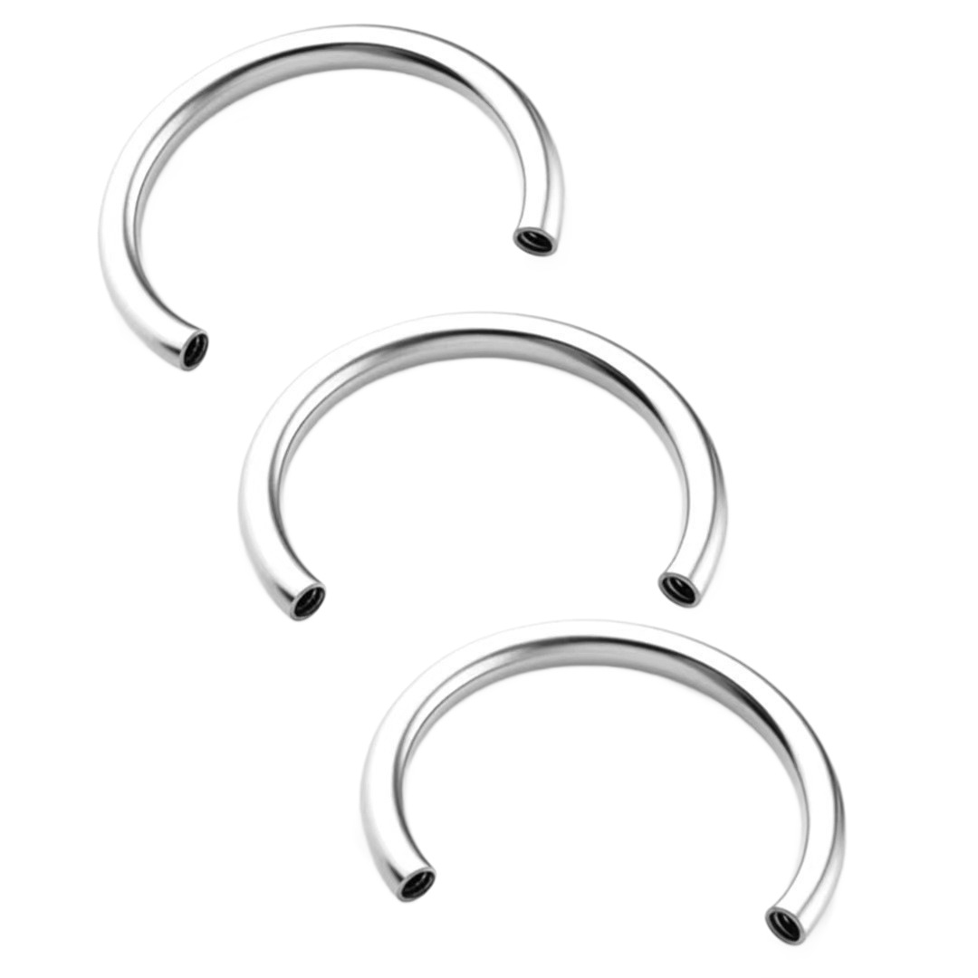 G23 Titanium Alloy C-Shaped Nose Ring 16g Horseshoe Nostril Piercing Jewelry F136 - Image 5