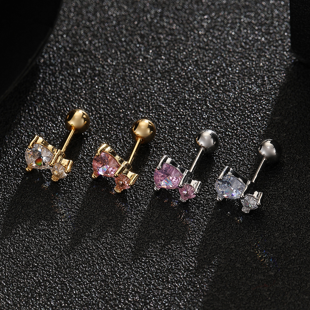 New Devil's Eye Sexy Screw Ear Bone Nails Copper Micro-Inlaid Zircon Earrings for Women - Image 4