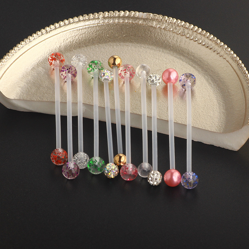 Crown 11-Piece Body Piercing Jewelry Set - Industrial Barbells, Ear Studs, Soft Rod Bridge, Ear Bone Rings - Image 5