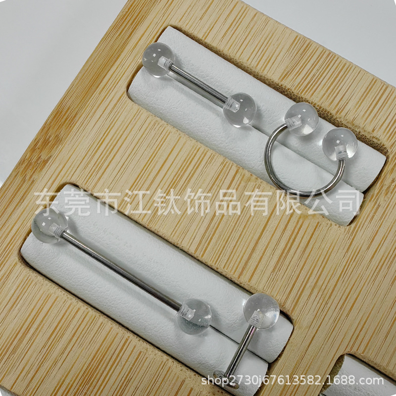 G23 Titanium Nose Ring with Acrylic Ball - ASTM F136 Titanium Alloy Body Piercing Jewelry for Ear, Lip, Nail - Image 4