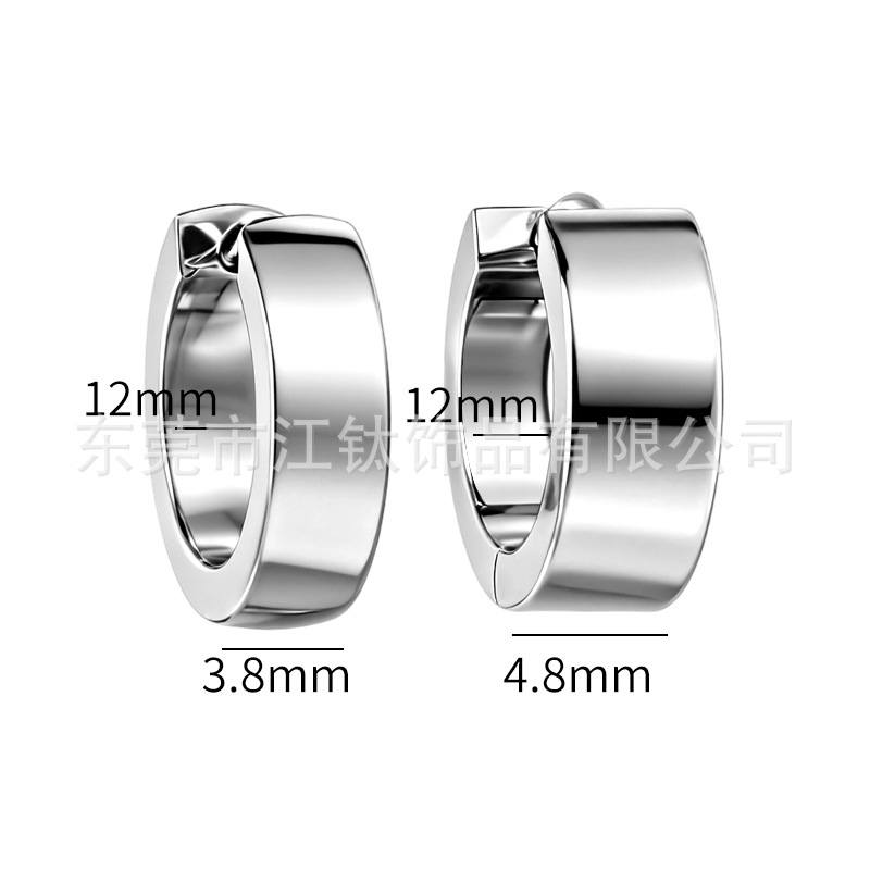 G23 Titanium Flat Ear Cuff Earrings - ASTM F136 Ear Cuff for Cartilage Helix Tragus - Geometric Men Women Body Piercing Jewelry - Image 2