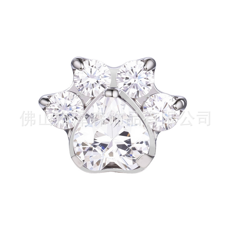 F136 Titanium Alloy Cat Claw Ear Studs, Ear Bone Studs, G23 Titanium Zirconia Lip Studs, Tongue Studs, Body Piercing Jewelry - Image 4
