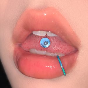 Deep Pink Acrylic Tongue Barbell 18mm 1.6mm External Thread 316L Surgical Steel Tongue Piercing Jewelry