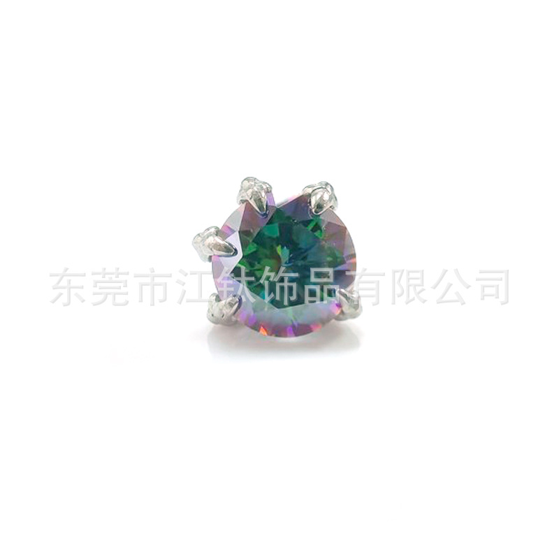 Titanium Dragon Claw Ear Nail - Five Claw Zircon G23 ASTM F136 Ear Piercing Jewelry Stud for Cartilage Ear Bone Lip - Image 5
