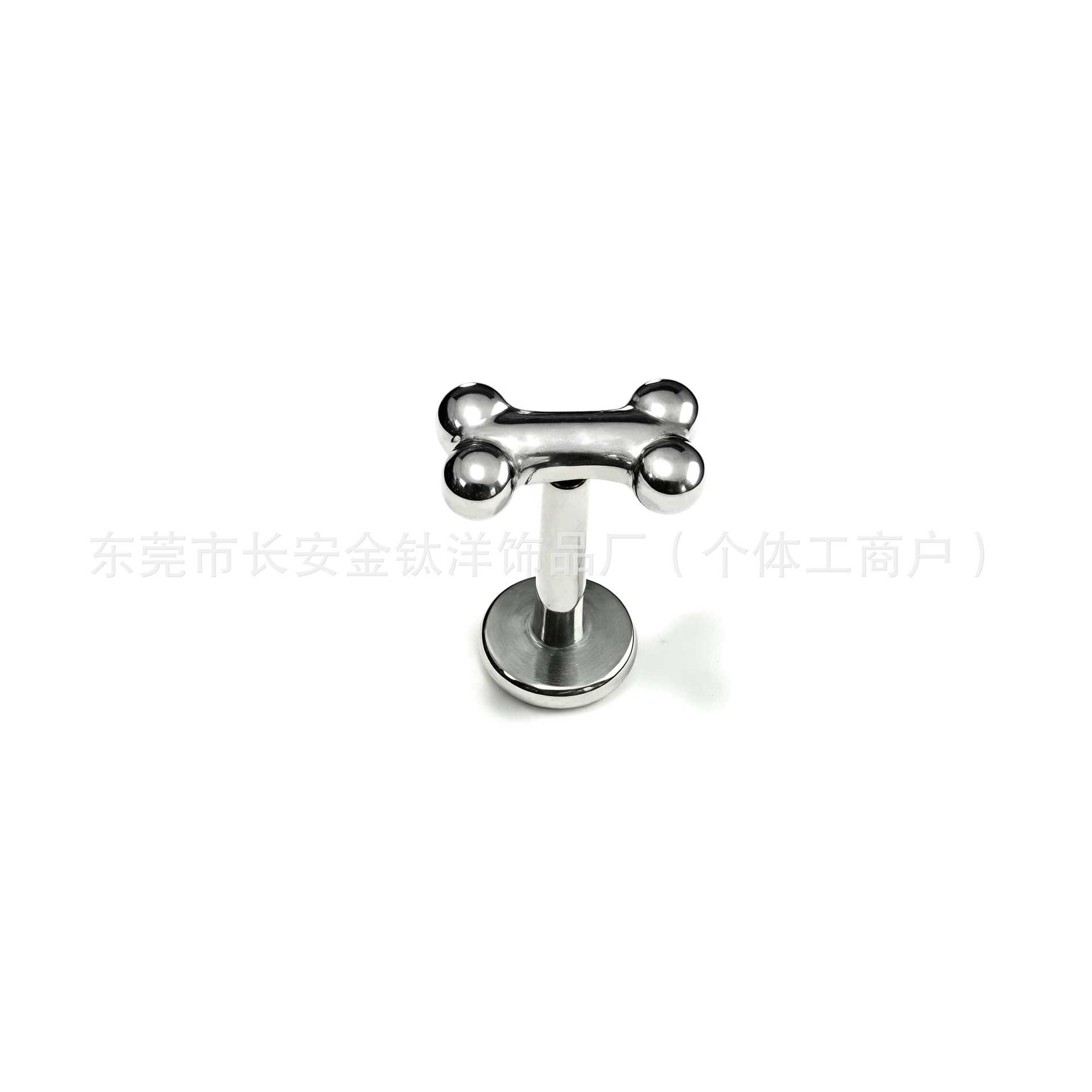 F136 Titanium Smooth Dog Bone Bar Ear Studs Nose Studs Cartilage Studs G23 Titanium Alloy Body Piercing Jewelry Cochlear Studs - Image 2