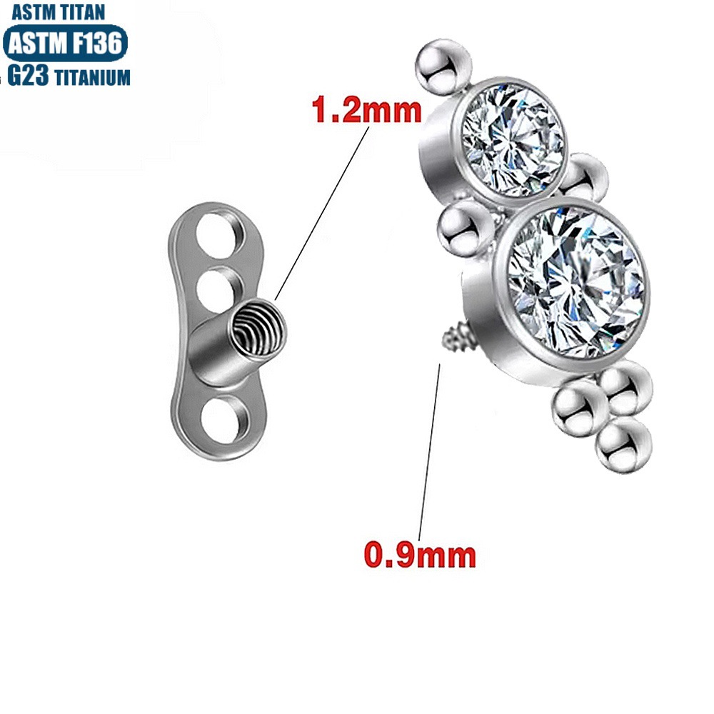 F136 Titanium Buried Bone Nail Diamond Solder Ball Internal Thread Human Body Implant Skin Nail Clavicle Skin Graft Nail - Image 3