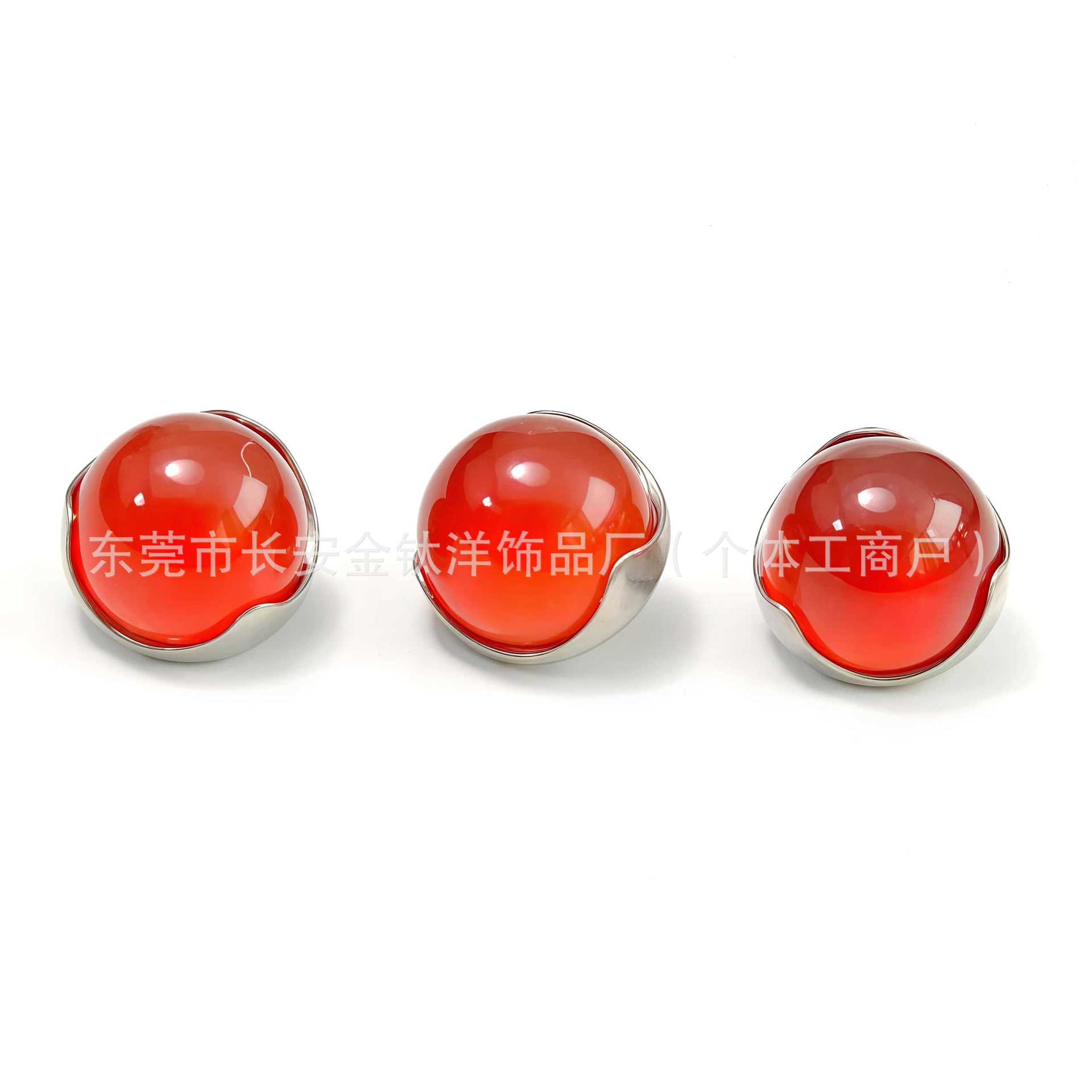 F136 Titanium Wave Inlaid Natural Red Agate Tongue Nail Lip Nail Ear Piercing Jewelry G23 Titanium Alloy - Image 5