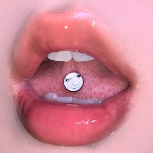 Funny Dragon Face Tongue Barbell Stainless Steel External Thread Tongue Piercing Jewelry Wholesale