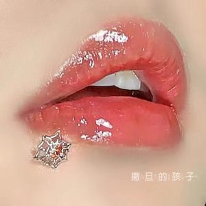 1.2mm Thick Lip Nail Hot Girl Titanium Steel Punk Spider Web Zircon Ear Bone Nail Amazon Wholesale Jewelry