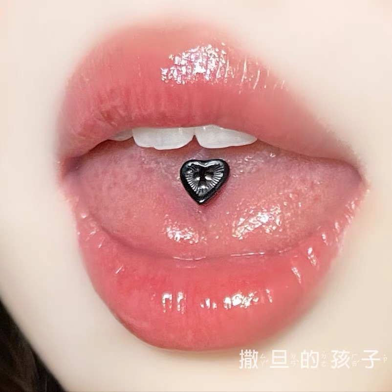 Strong Brown Tongue Nail Titanium Steel External Thread Tongue Barbell Piercing Replacement Tongue Nail - Image 3