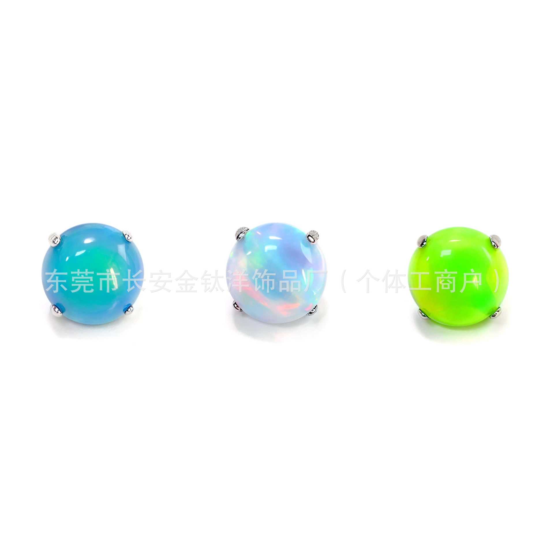 F136 Titanium Internal Thread Flat Bottom Nebula Mist Opal Earrings Lip Nails Ear Bone Nails G23 Titanium Alloy Piercing Jewelry - Image 4
