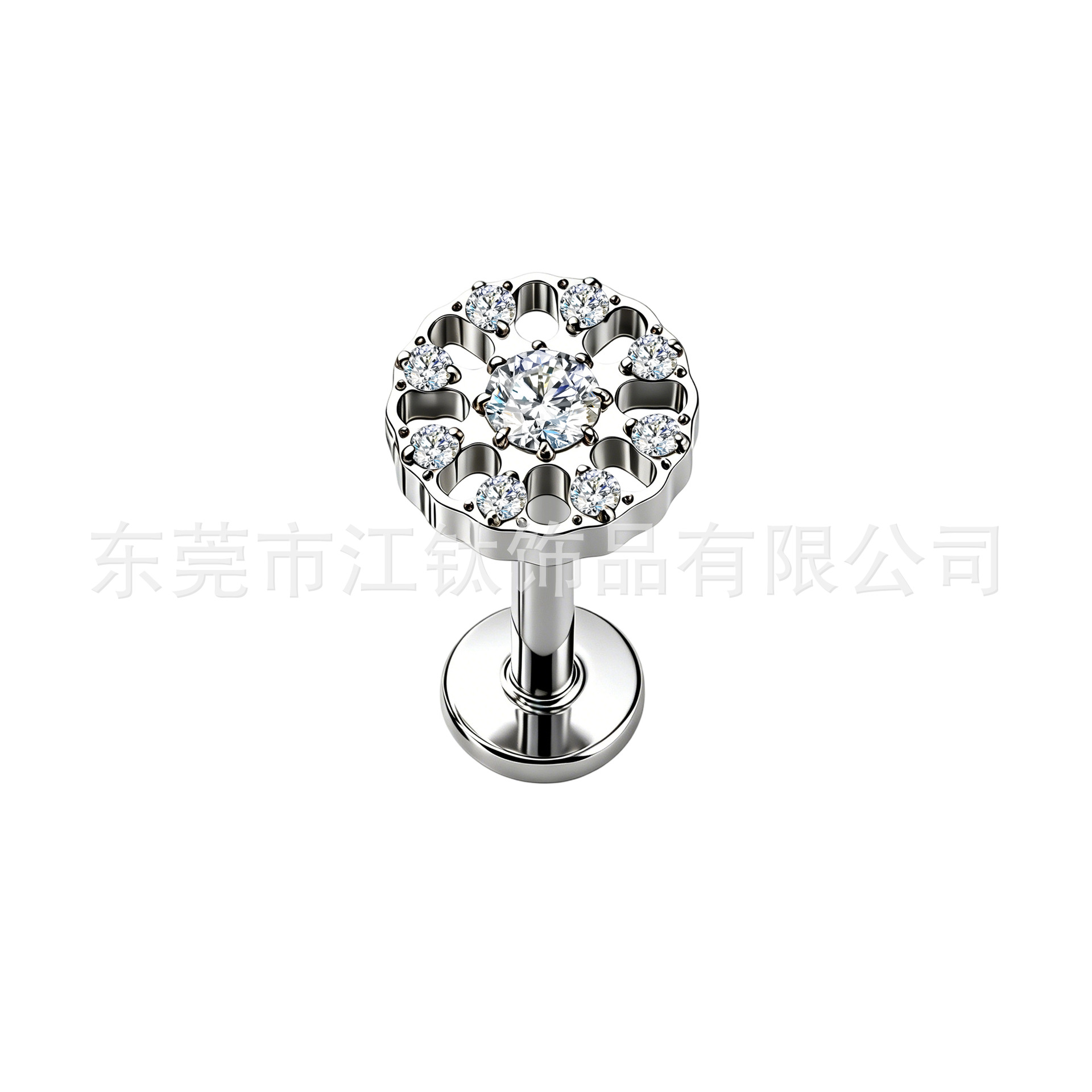 G23 Titanium Round Disc Lip Stud Ear Bone Stud - ASTM F136 Body Piercing Jewelry for Lip and Ear Cartilage - Image 5