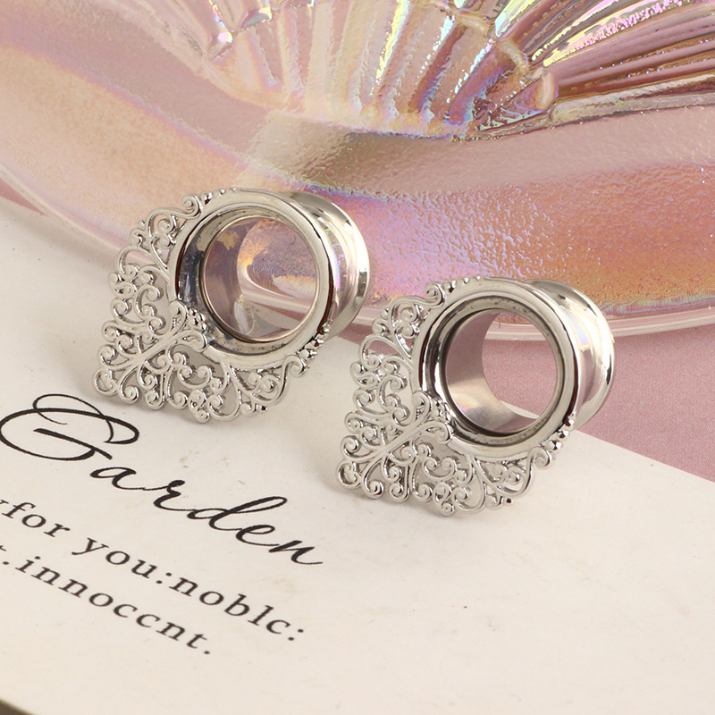 Retro Leaf Crown Stainless Steel Ear Expander Ear Gauges 16mm Rose Gold Ear Piercing Jewelry - Image 2