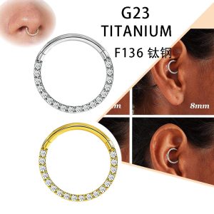 2021 New Zircon Nose Clip Fake Nose Ring Titanium Steel Piercing-Free Body Jewelry Wholesale
