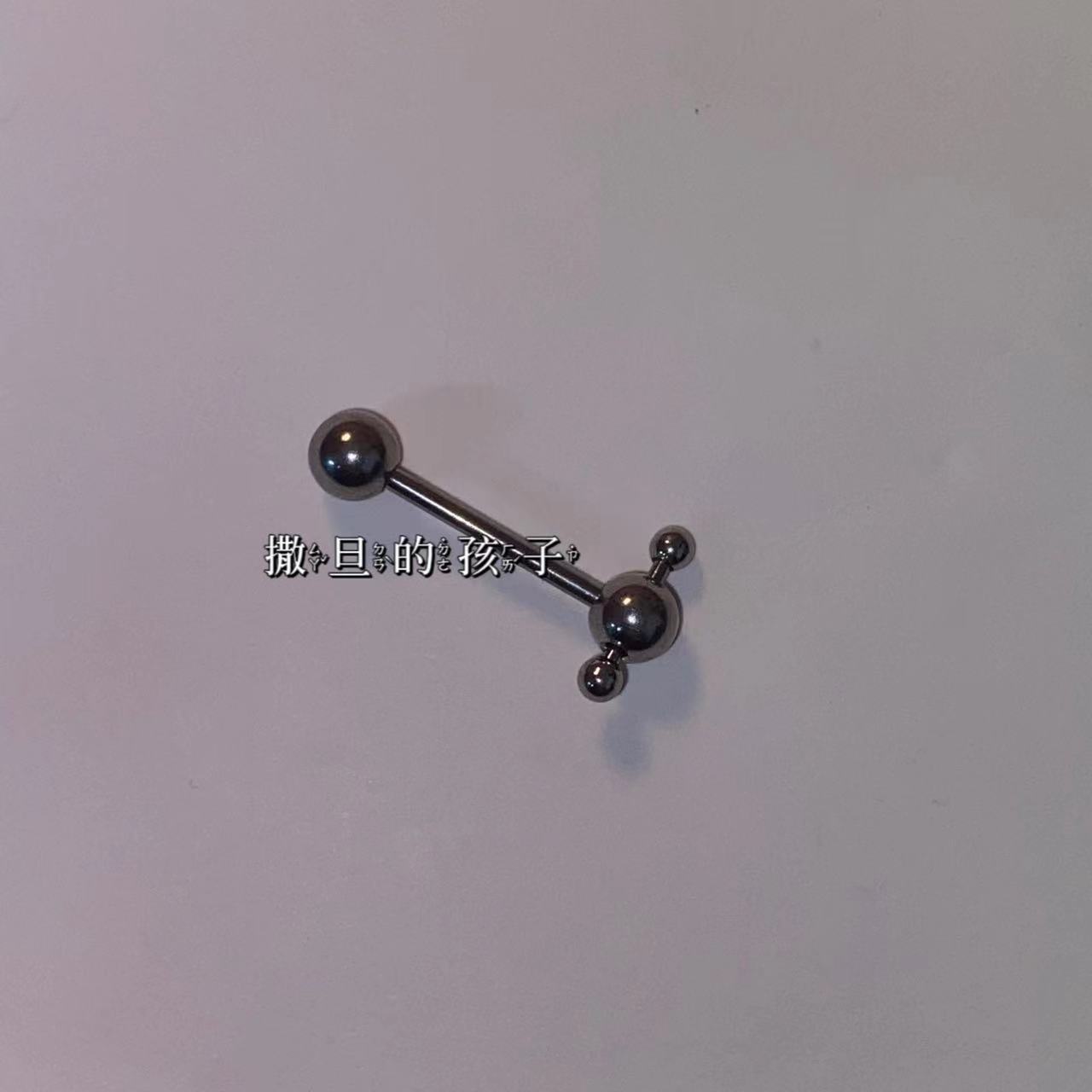 Punk Tongue Nail 12mm 14G Stainless Steel Tongue Barbell Oral Piercing Jewelry - Image 4
