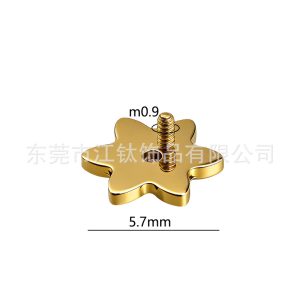 F136 Titanium Ear Stud with CZ Flower - G23 Titanium Alloy Cartilage Jewelry for Women & Men