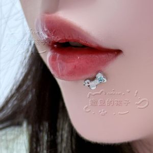 Satan's Child Puppy Lip Nail Titanium Steel Internally Threaded Sweet Cool Sexy Lip Ring Piercing Jewelry
