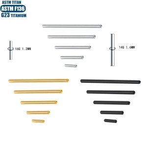 Titanium Alloy Straight Barbell Internally Threaded Tongue Ring Eyebrow Nail Replacement Accessories Ear Bridge Rod