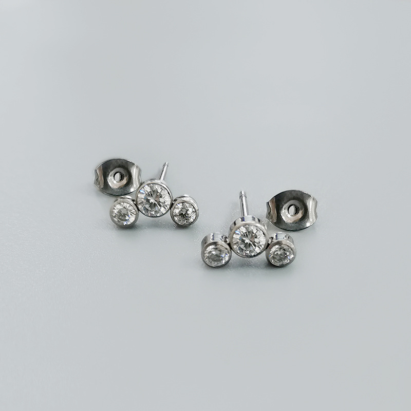 G23 Titanium Butterfly Buckle Ear Bone Stud with 5A Zircon - 0.8x11mm Ear Piercing Jewelry - Image 4
