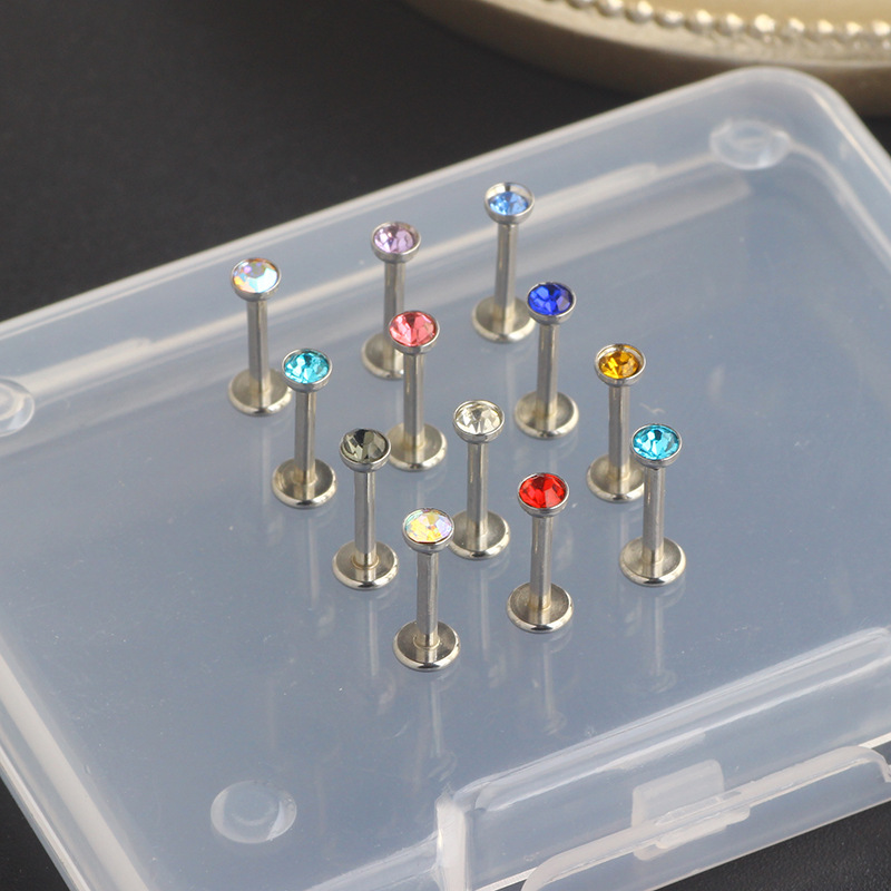 Stainless Steel Inner Teeth 3mm Lip Nail Labret Stud Screw Ear Bone Jewelry Accessories Diy New Earrings - Image 5