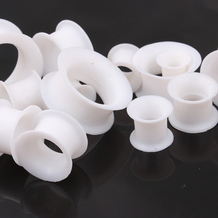 Non-Toxic Silicone Earring Studs Ear Expander Jewelry 4~25mm Geometric Silicone Ear Plugs - Image 2