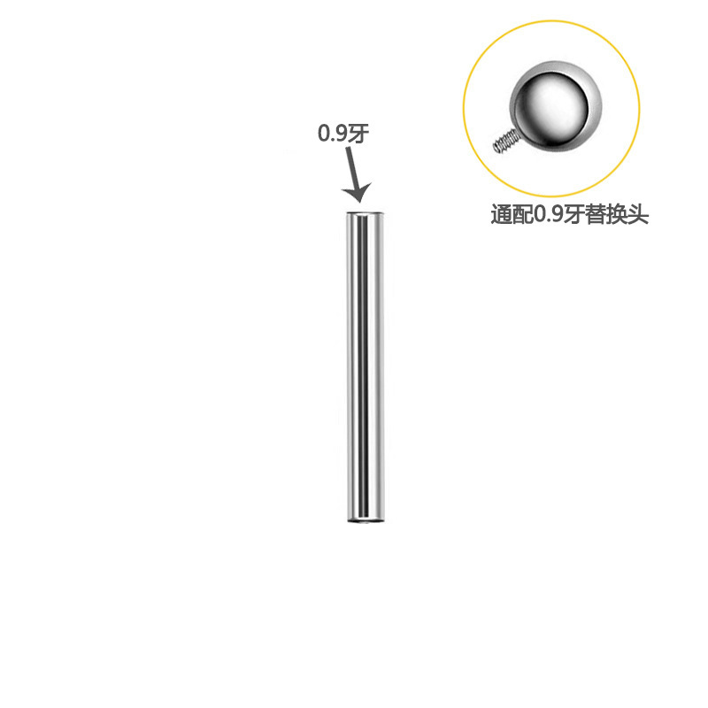 F136 Titanium Earring Internal Thread Double-Ended Straight Rod Ear Bridge Bar G23 Titanium Alloy Tongue Nail Rod DIY Piercing Jewelry - Image 2