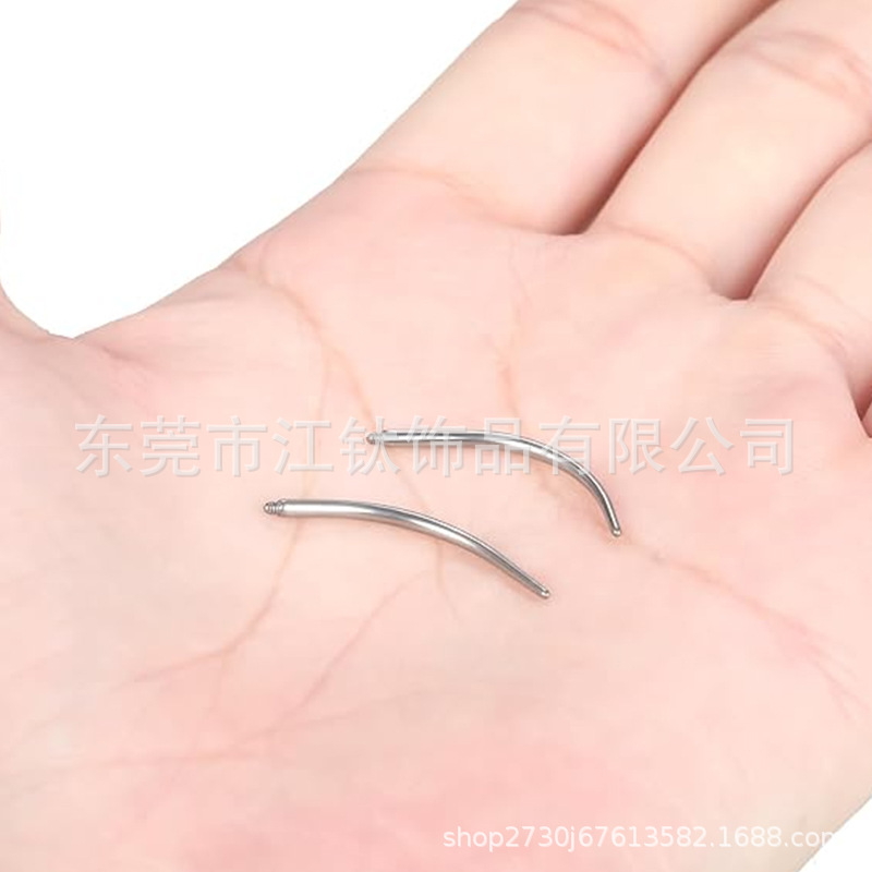 G23 Titanium Curved Guide Needle Body Piercing Pin Tool for Ear Cartilage - Image 4