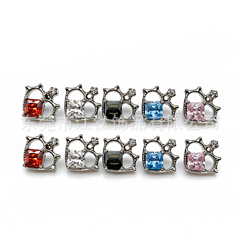 G23 Titanium Alloy Heart CZ Ear Cartilage Stud Earring Body Piercing Jewelry - Image 5