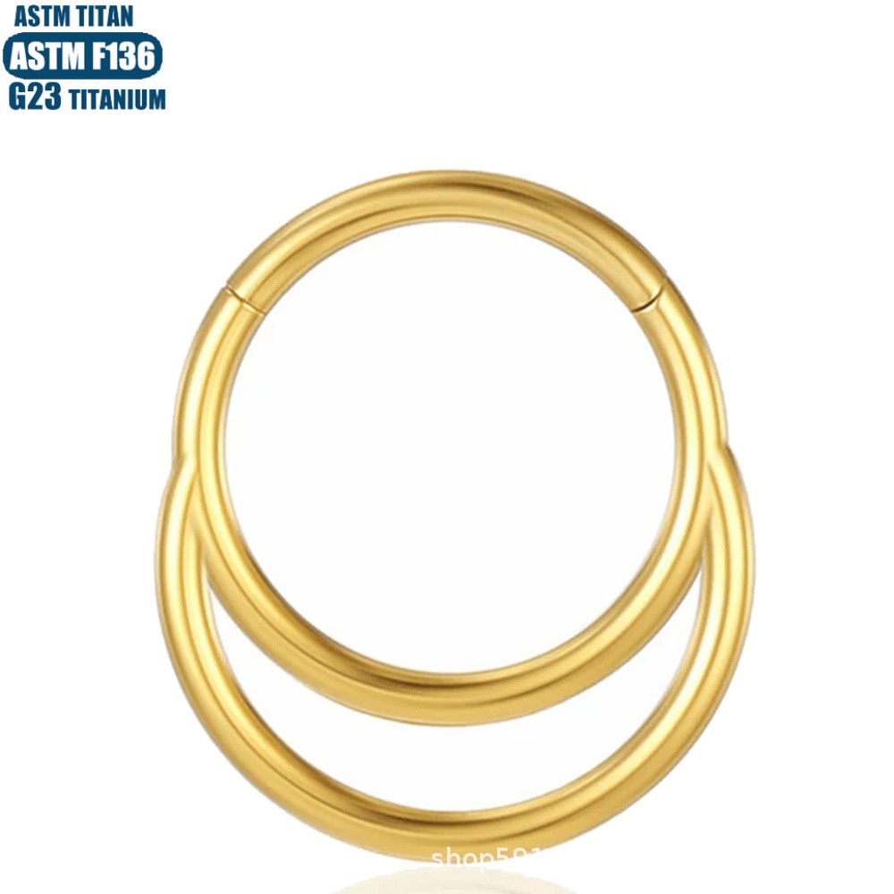 F136 Titanium Alloy Nose Ring Moon Hinge Seamless Open Ring Septum Ear Cartilage Piercing Jewelry Wholesale - Image 3
