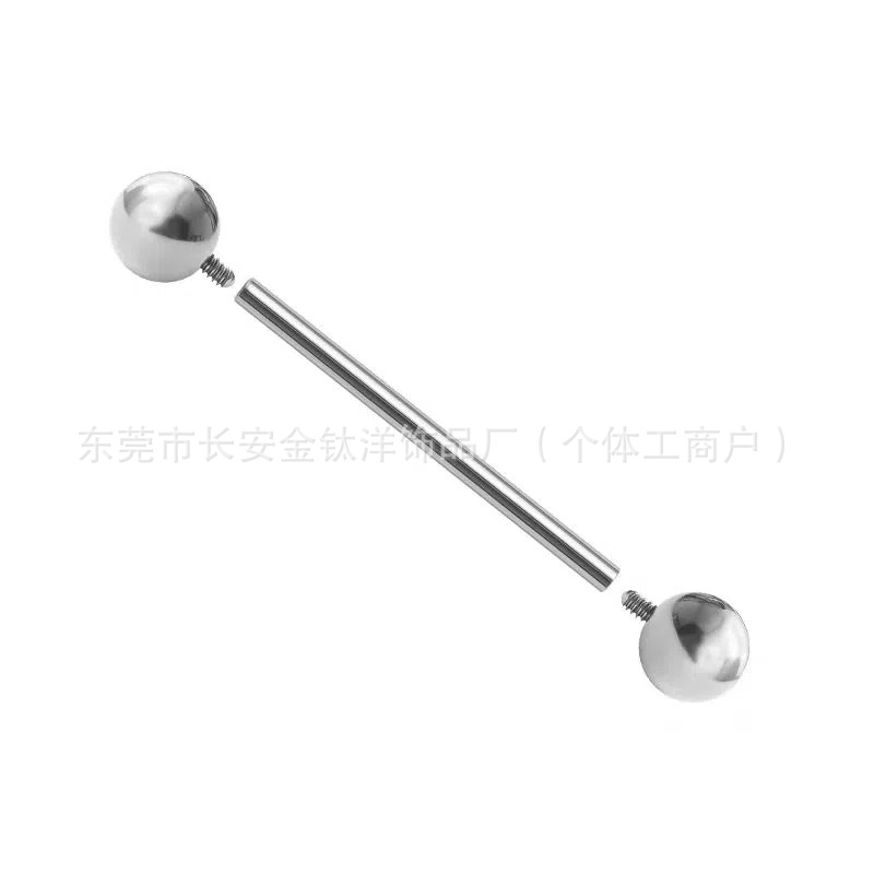 F136 Titanium Internally Threaded Straight Barbell Lip Nail Ear Nail Eyebrow Nail Piercing Accessories G23 Titanium Alloy - Image 2