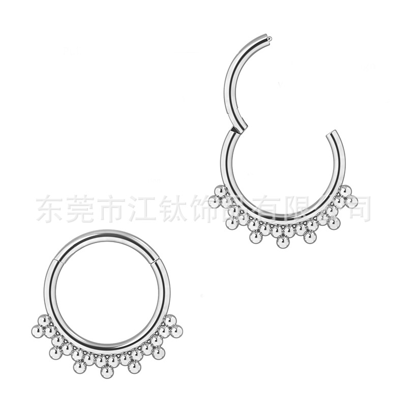 G23 Titanium Nose Ring Welding Bead Ball - 1.2x10mm Gold Nose Stud for Women Men - Image 2