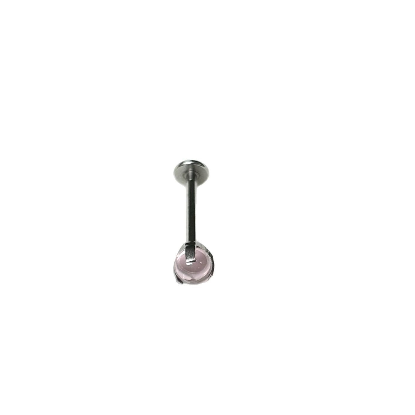 Cross-Border Three-Claw Round Bead Clear Steel Titanium Lip Nail Ear Bone Nail Internal Thread Flat Bottom Piercing Jewelry Wholesale - Image 5