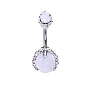 Halloween Crystal Powder Dragon Claw Stainless Steel Navel Ring Belly Button Piercing Jewelry