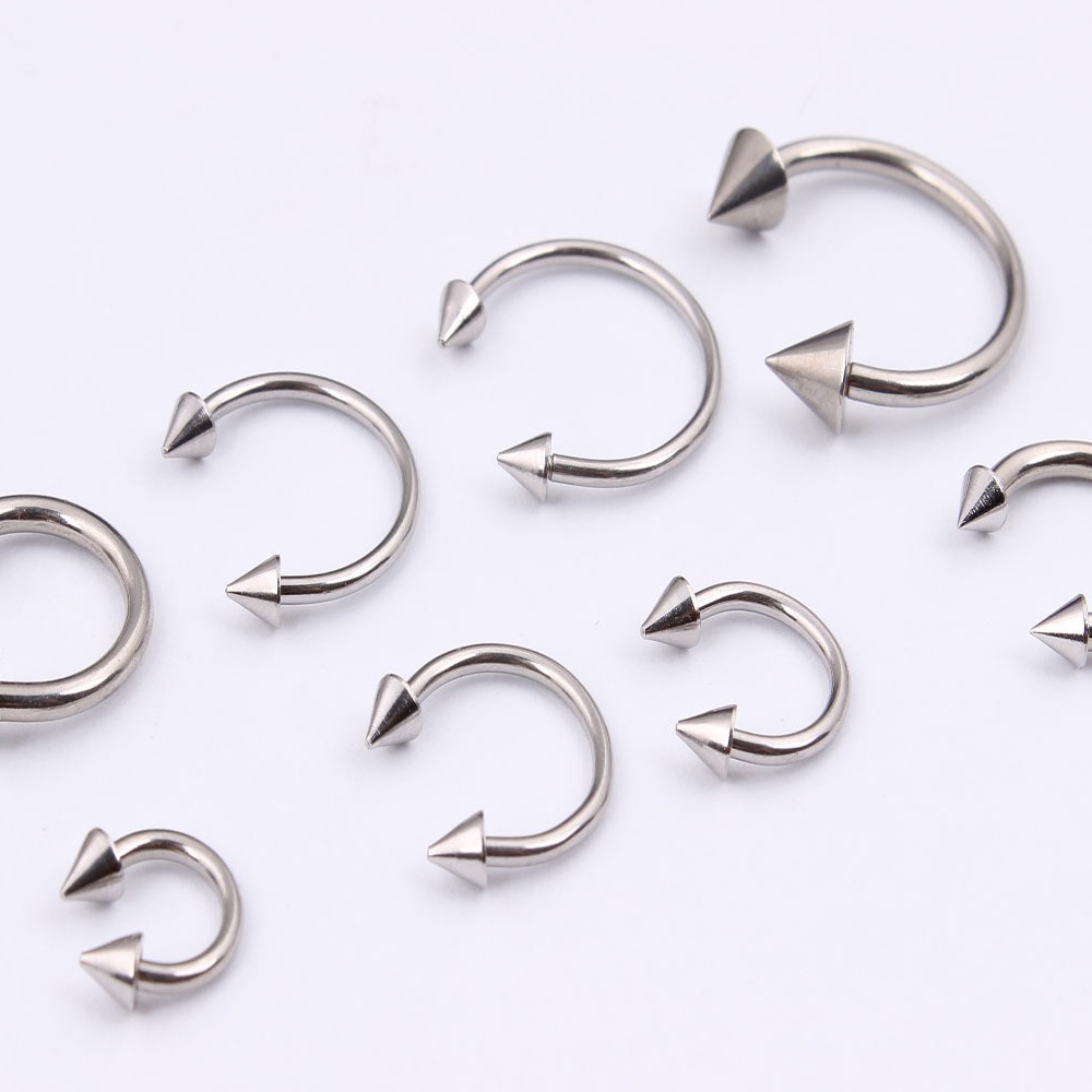 European American Hipster U-Shaped Horseshoe Ring Nose Ring Eyebrow Ring Lip Nail Ear Bone Nail Piercing Jewelry - Image 3
