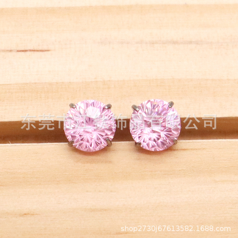 F136 Titanium Stud Earrings with Fireworks Zirconium - G23 Titanium Alloy Thread Pin for Ear Bone Nail - Body Piercing Jewelry Lip Nail Earrings - Image 4