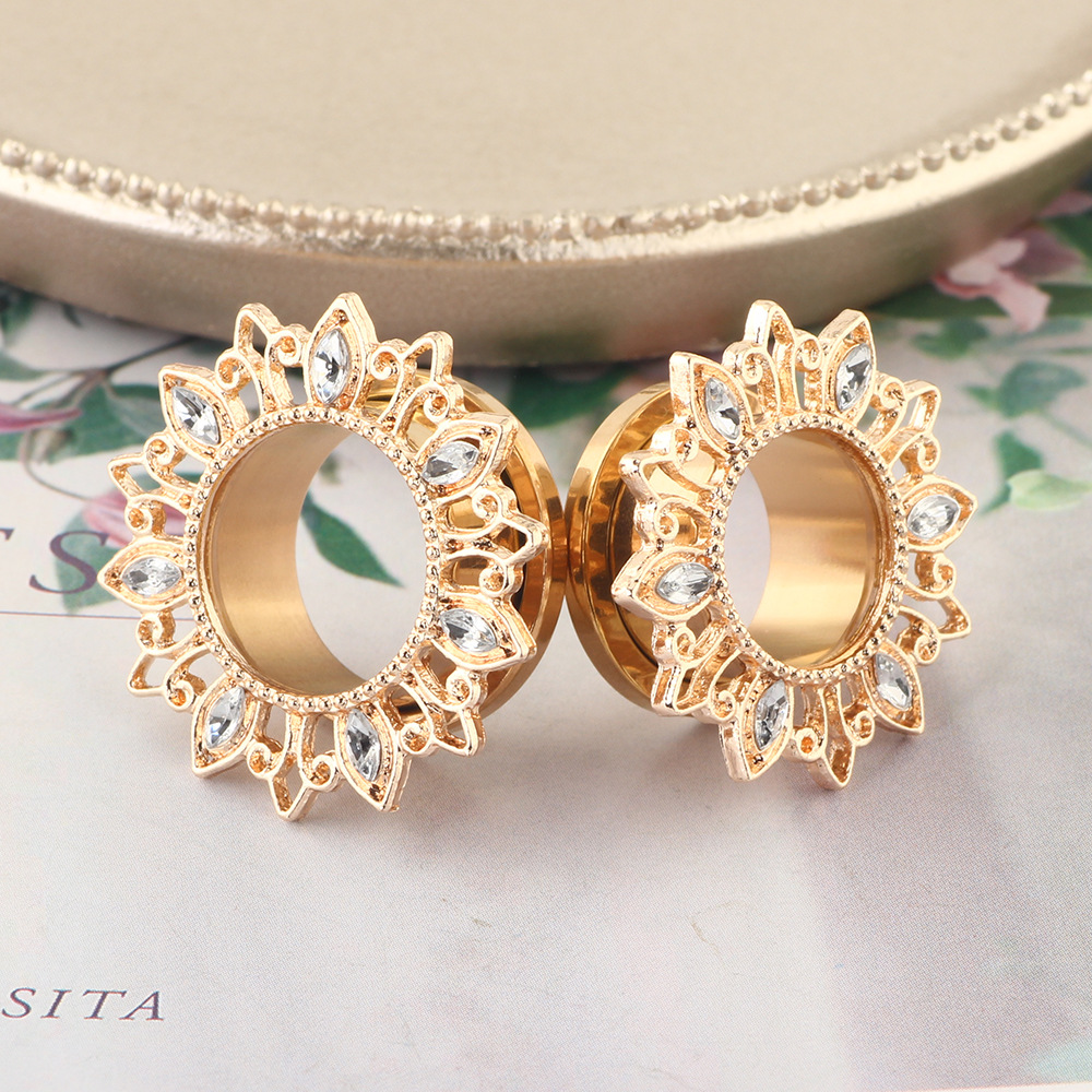 Silver Rose Gold Sun Stainless Steel Auricle Ear Amplifier Jewelry Human Puncture Ear Expander - Image 2