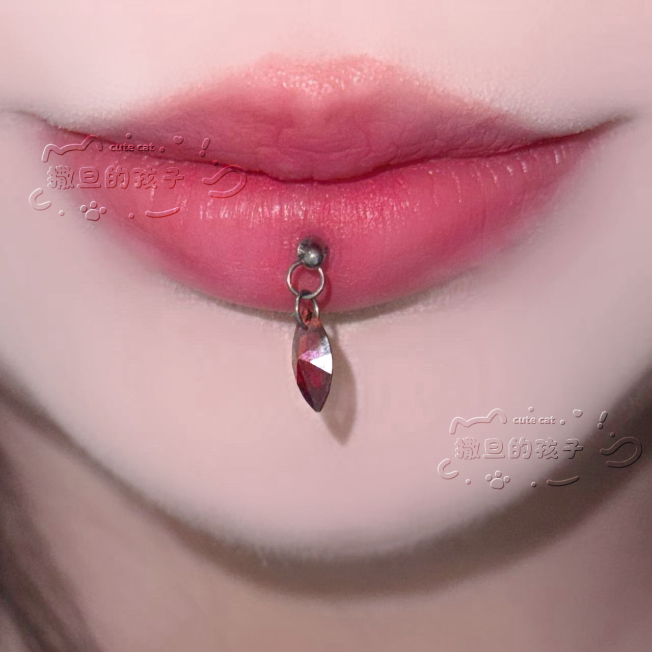 Satan's Child Dream Traveler F136 Titanium Lip Piercing Labret Stud Lip Ring Ear Bone Piercing - Image 3