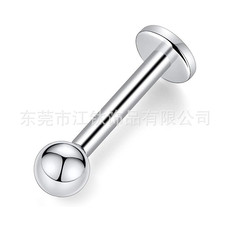 G23 Titanium Lip Stud 1.0mm Thickness Internal Ball Piercing Jewelry – ASTM F136 - Image 5