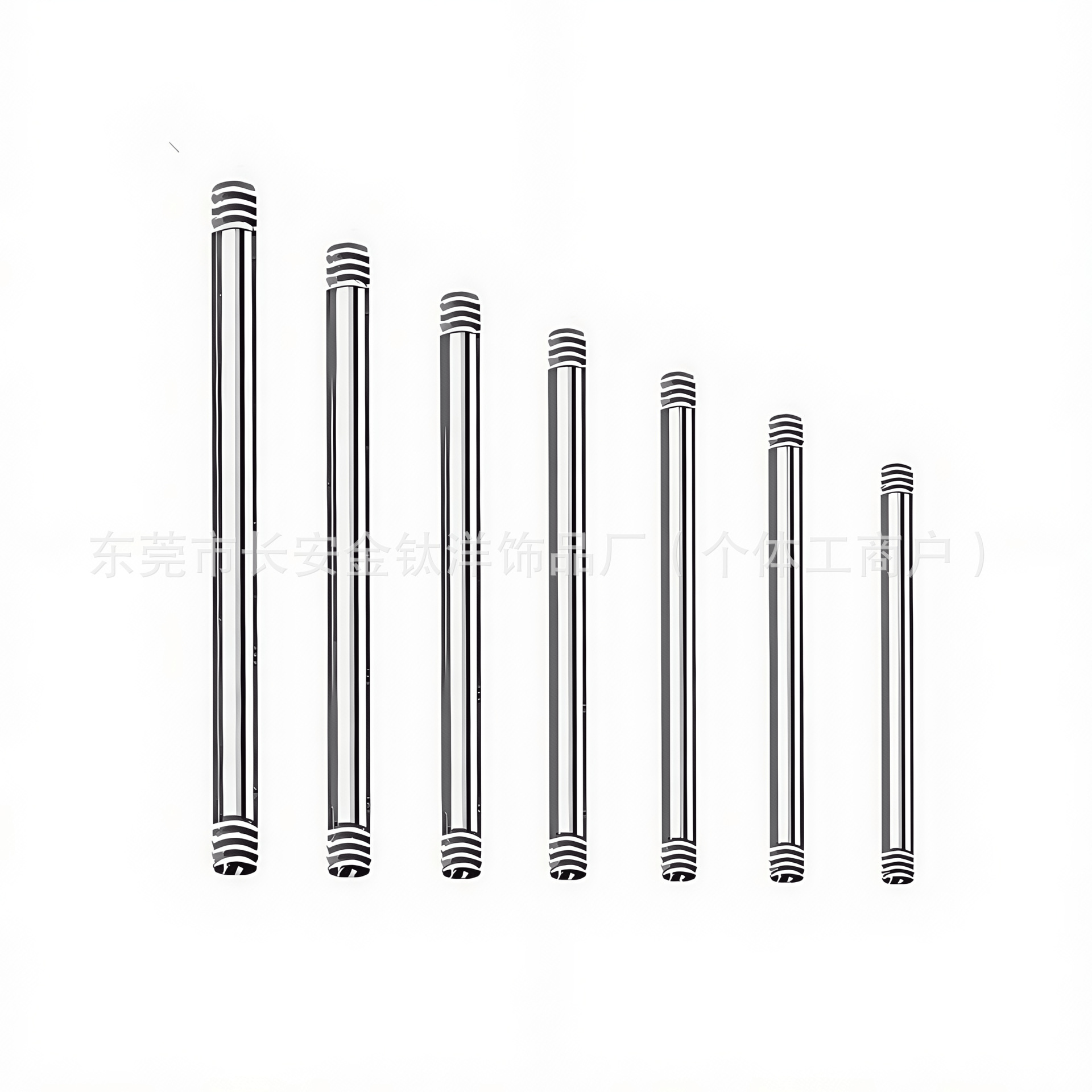 F136 Titanium External Thread Tongue Barbell Straight Rod G23 Titanium Alloy Body Piercing Replacement - Image 2