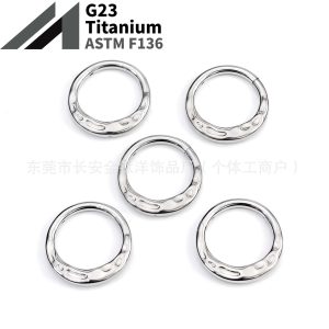 G23 Titanium Embossed Edge Closed Ring Pinless Hoop Earrings Nose Ring Seamless Ring Body Piercing Jewelry