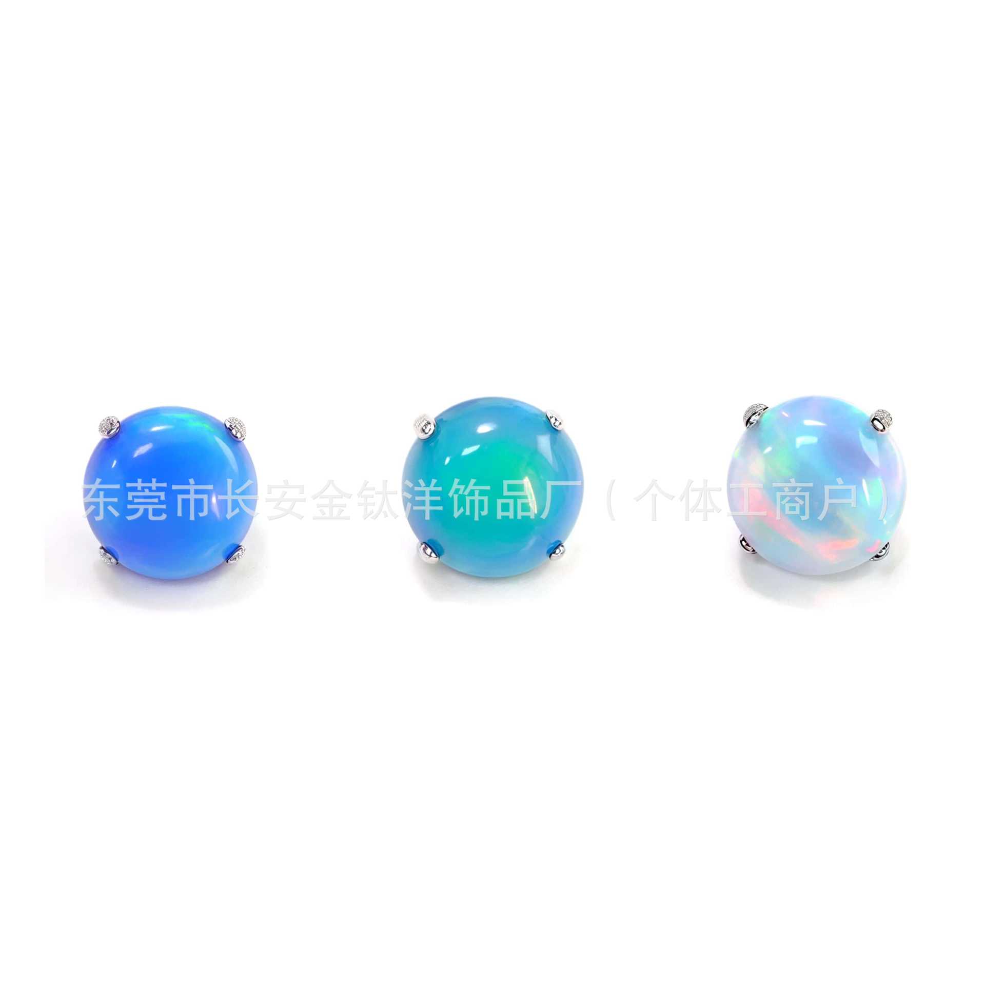 F136 Titanium Internal Thread Flat Bottom Nebula Mist Opal Earrings Lip Nails Ear Bone Nails G23 Titanium Alloy Piercing Jewelry - Image 2