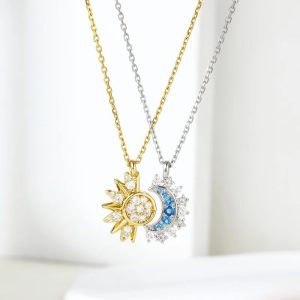 Stacked Star Moon Clavicle Chain Embracing Sun and Moon Pendant Necklace Body Jewelry