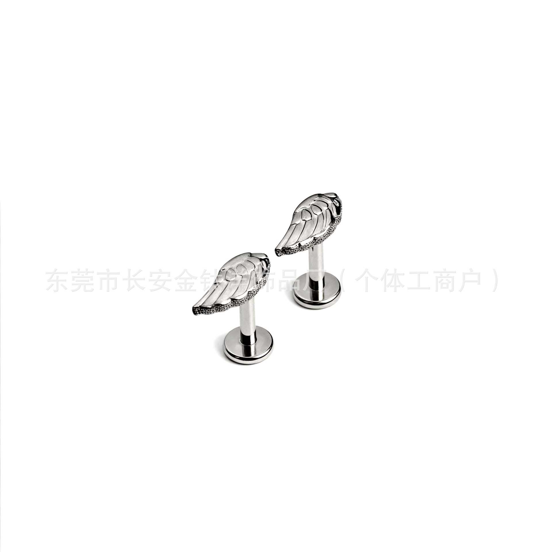 F136 Titanium Angel Wings Internal Thread Earrings Lip Nails Nose Piercing Jewelry - Image 3