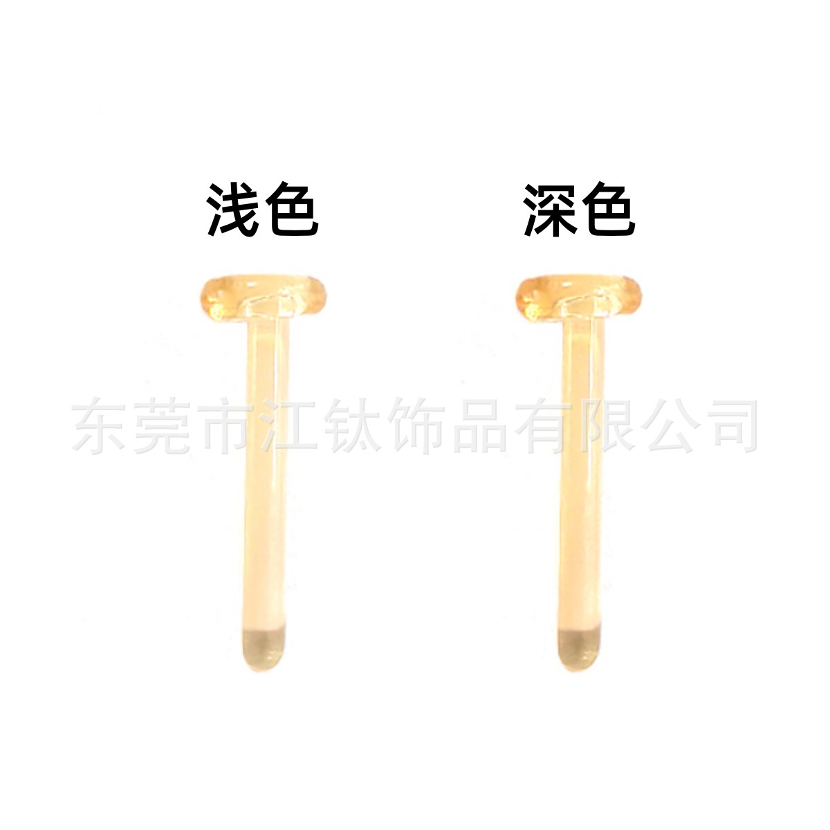 G23 Titanium Glass Nose Nail S Rod L Rod Straight Rod Cross-border Piercing Jewelry Earrings - Image 2