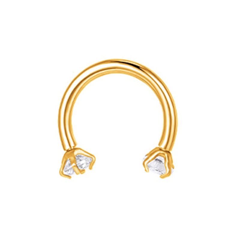 Amazon Classic Hot Sale Stainless Steel CZ Nose Ring Horseshoe Hoop 316L Steel C-Shaped BCR Nose Jewelry - Image 3