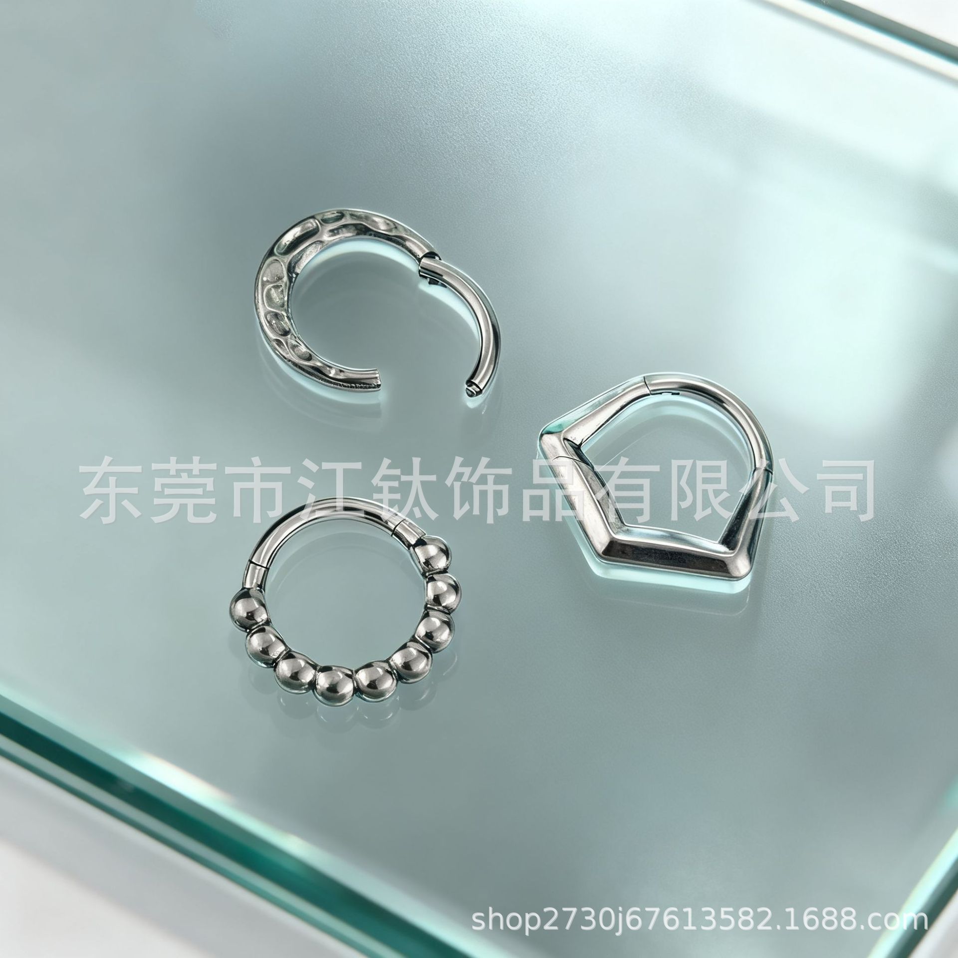 F136 Titanium Seamless Nose Ring Water Drop 3D Oil Pressure G23 Titanium Alloy Body Piercing Jewelry Earrings - Image 3