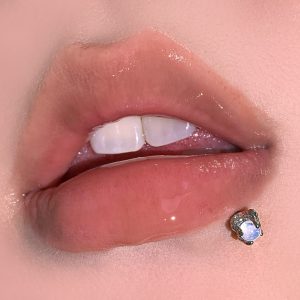 Cross-Border Dragon Claw Bead Opal Lip/Ear Bone Piercing Jewelry 316L Surgical Steel External Thread Labret Stud Wholesale