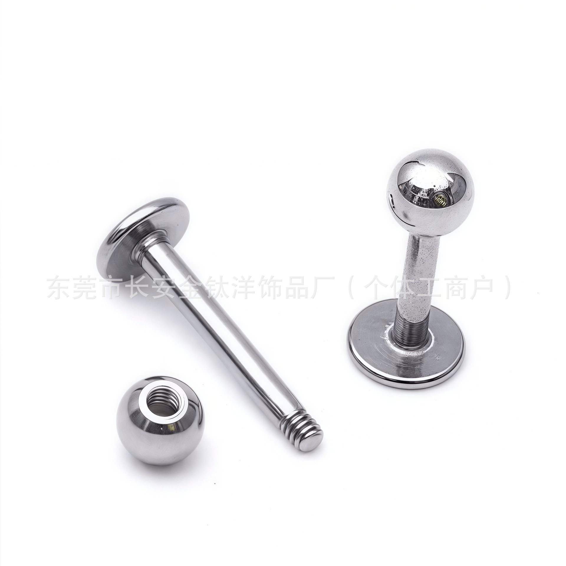G23 Titanium 1.0mm/1.2mm External Thread Flat Bottom Lip Ring Tongue Barbell Ear Bone Nail Piercing Jewelry - Image 2